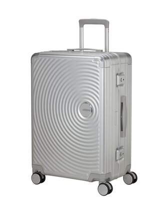AMERICAN TOURISTER Soundbox Alu Spinner 68/25 Tsa Zilver