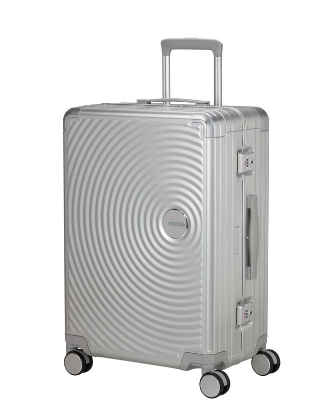 AMERICAN TOURISTER Soundbox Alu Spinner 68/25 Tsa Zilver