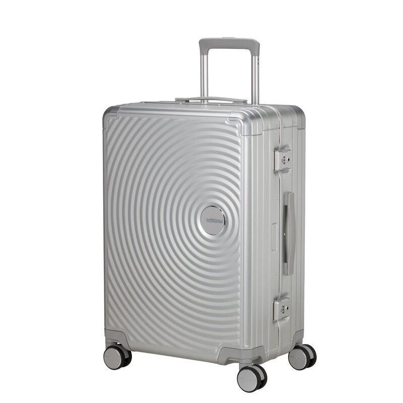 AMERICAN TOURISTER Soundbox Alu Spinner 68/25 Tsa Zilver