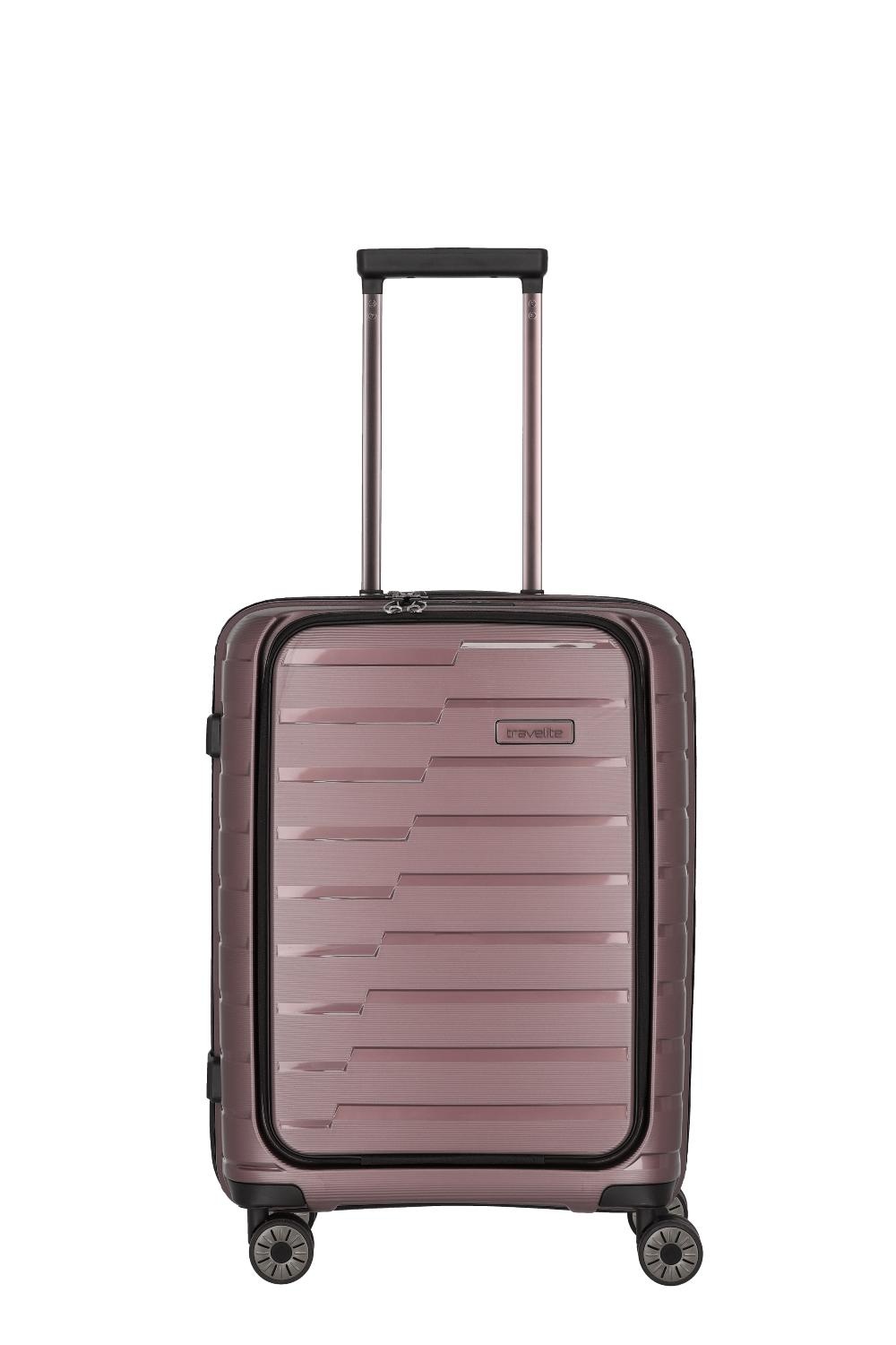 Travelite Air Base 4 Wiel Trolley S Laptop Front Pocket Lilac Metallic