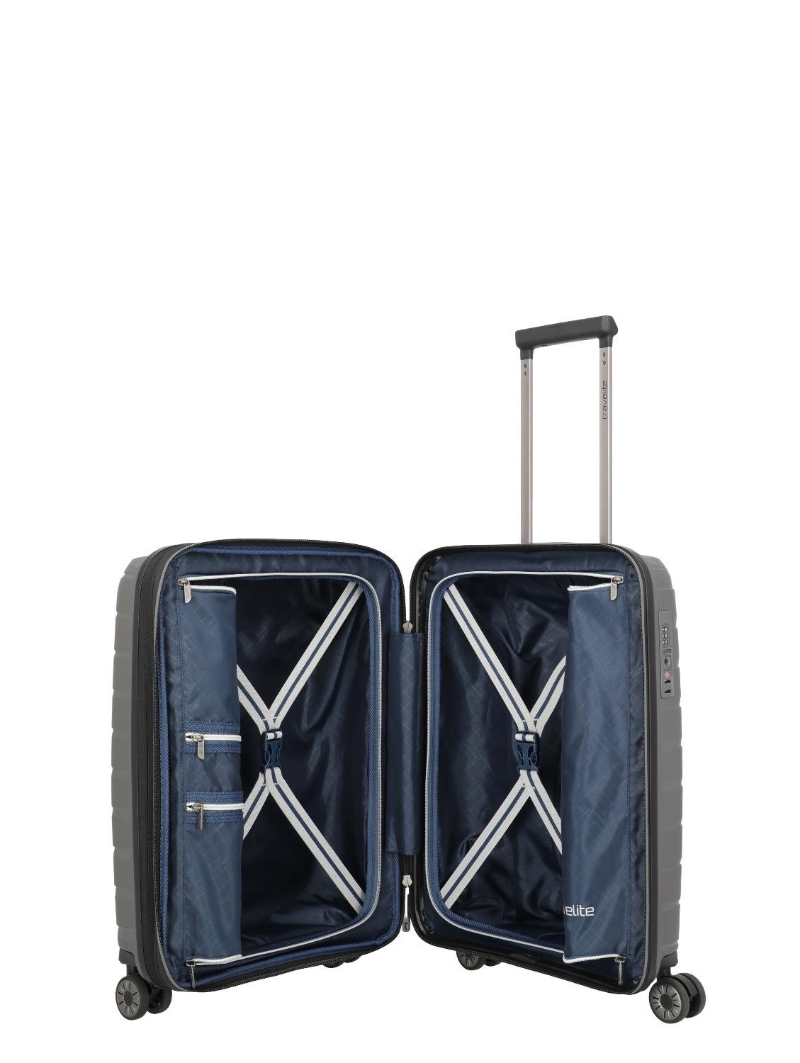 TRAVELITE Air Base 4 Wheel Trolley S EXP Anthracite Metalic