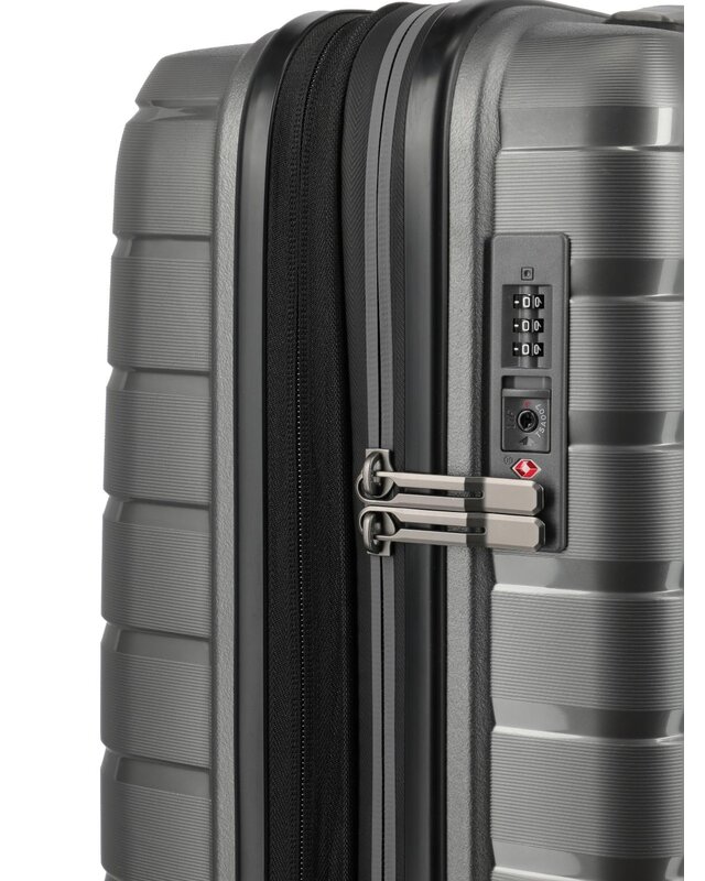 TRAVELITE Air Base 4 Wheel Trolley S EXP Anthracite Metalic