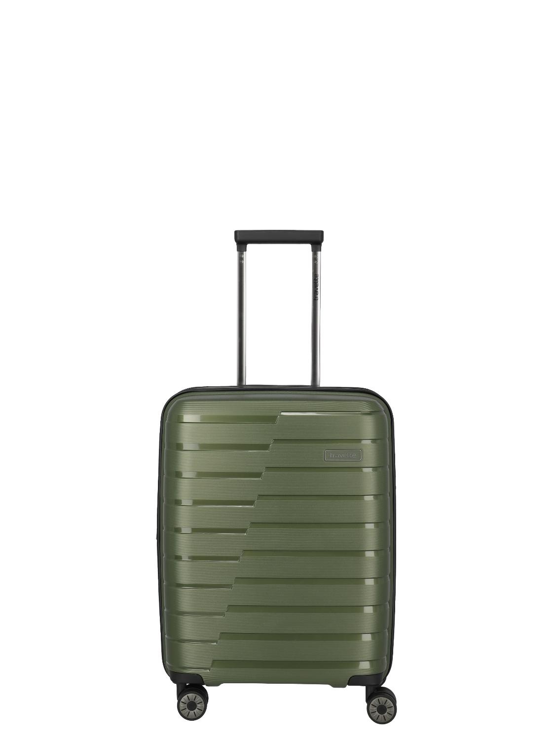 Travelite Air Base 4 Wheel Cabin Trolley Expandable olive handbagage koffer