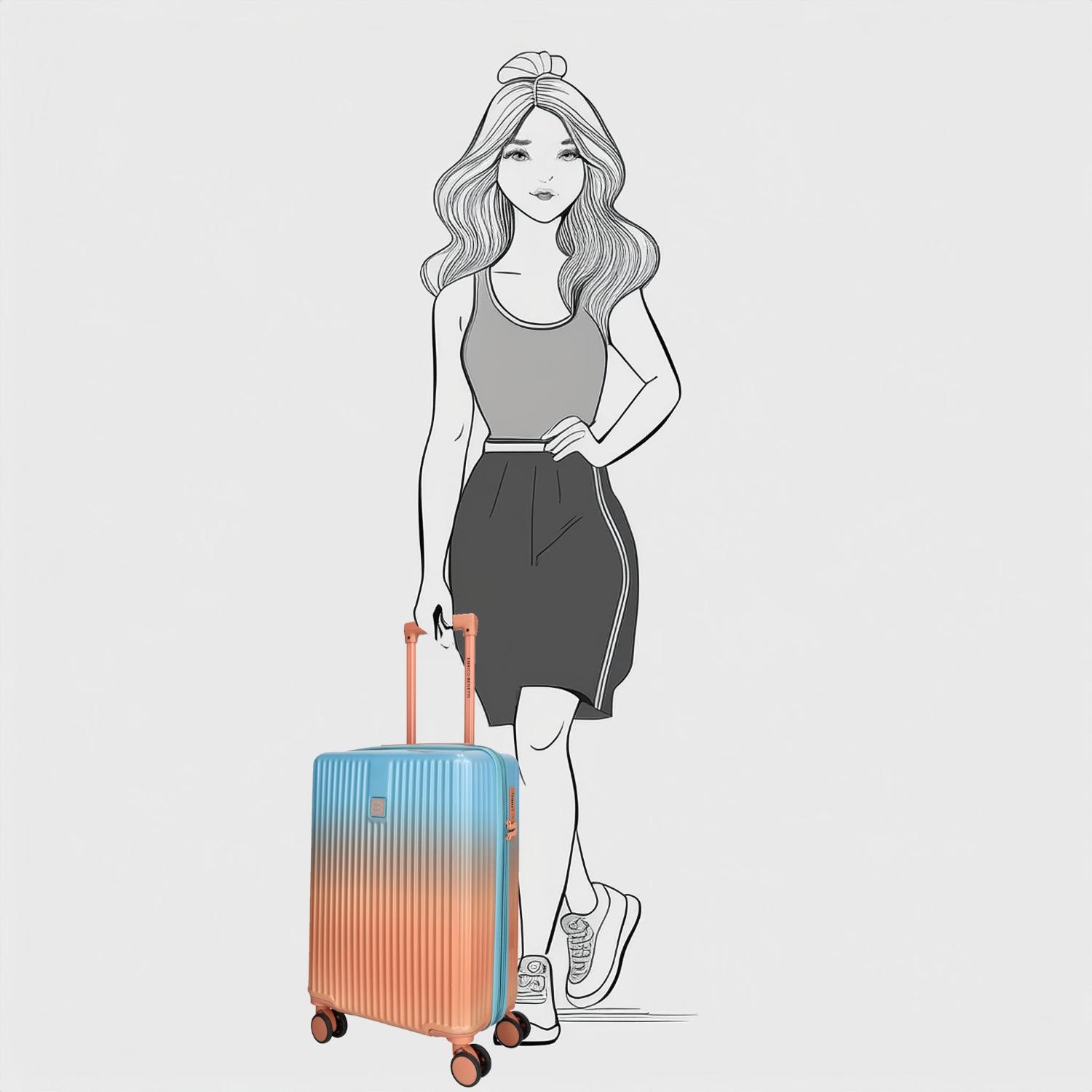 ENRICO BENETTI Havana 3-delige Kofferset Salmon