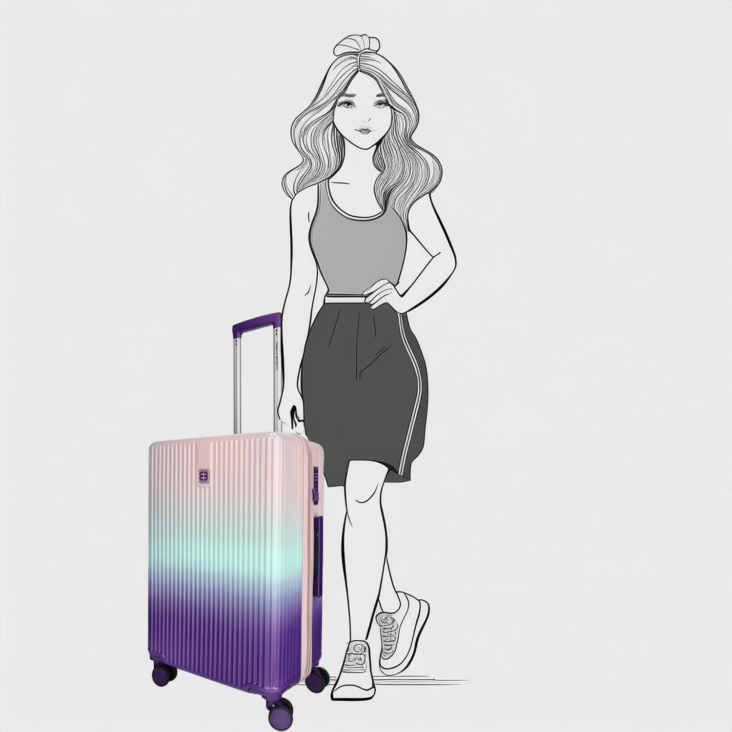 ENRICO BENETTI Havana 3-delige Kofferset Purple