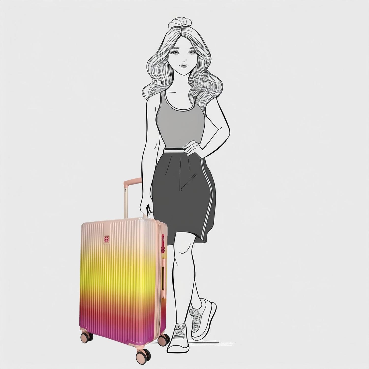 ENRICO BENETTI Havana 3-delige Kofferset FUCHSIA