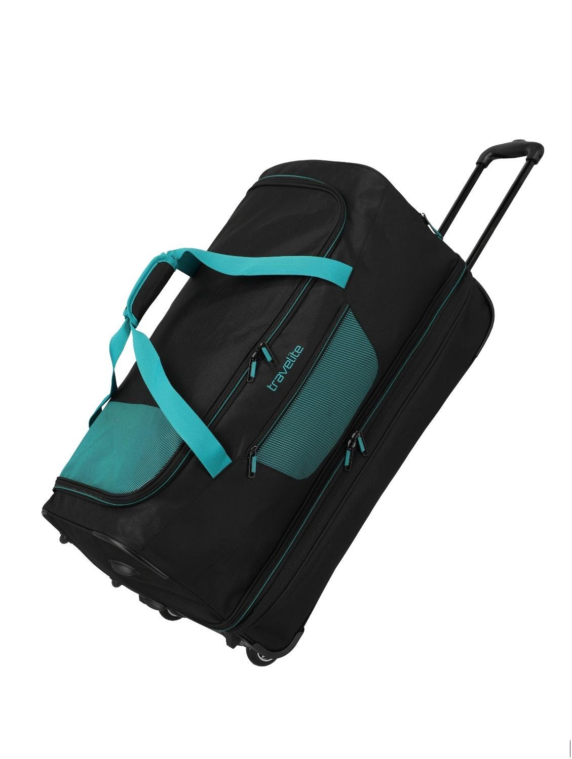 TRAVELITE Basics Fresh Wheeled duffle L Black/Petrol