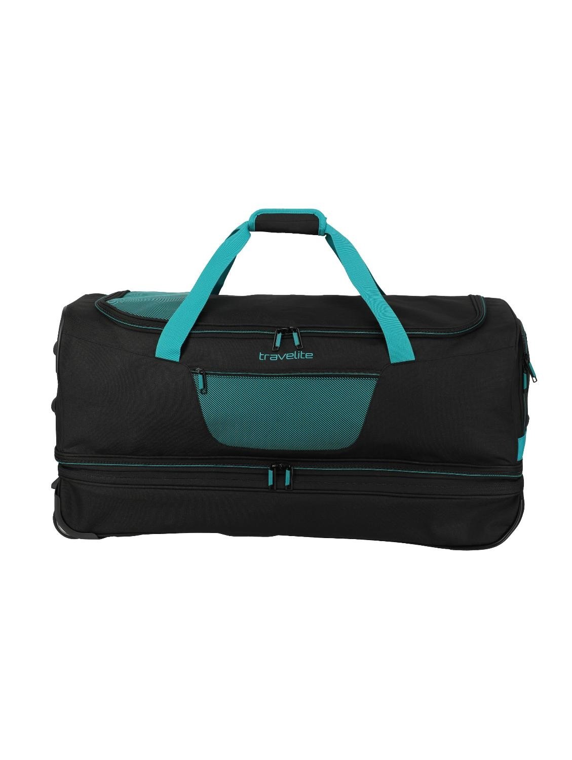 TRAVELITE Basics Fresh Wheeled duffle L Black/Petrol