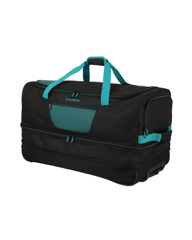 TRAVELITE Basics Fresh Wheeled duffle L Black/Petrol