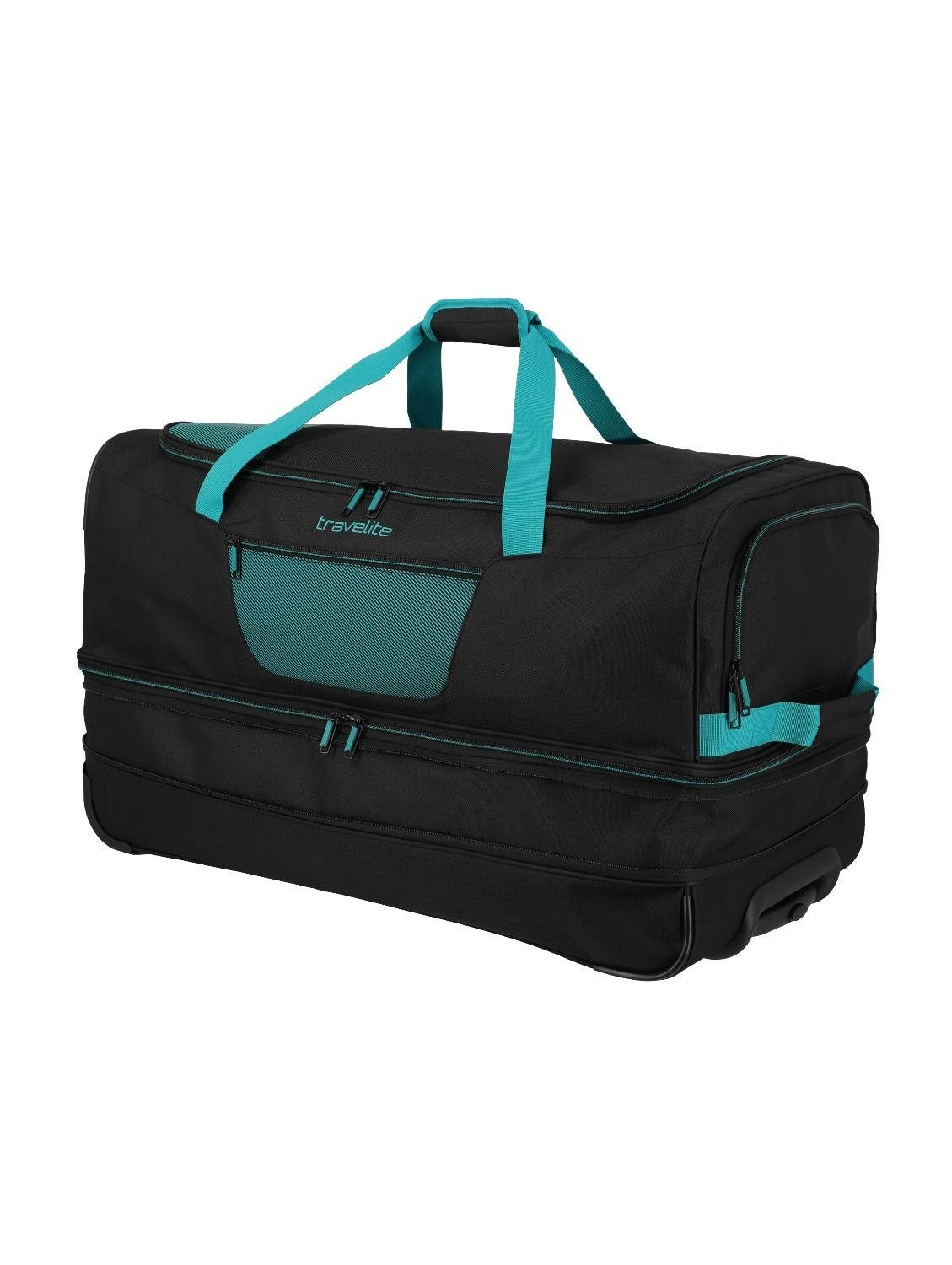 TRAVELITE Basics Fresh Wheeled duffle L Black/Petrol