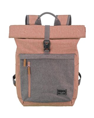TRAVELITE Basics Rollup Backpack Rose/Grey