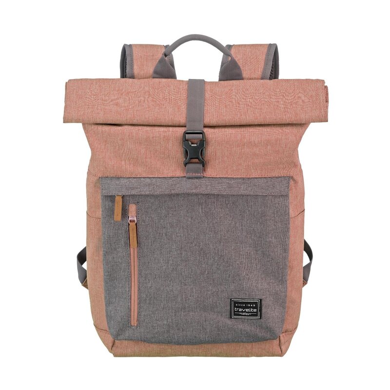 TRAVELITE Basics Rollup Backpack Rose/Grey