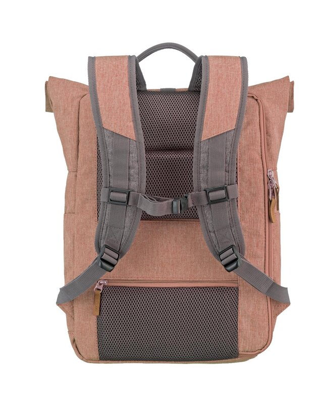 TRAVELITE Basics Rollup Backpack Rose/Grey