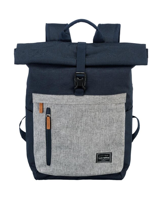 TRAVELITE Basics Rollup Backpack Navy/Grey