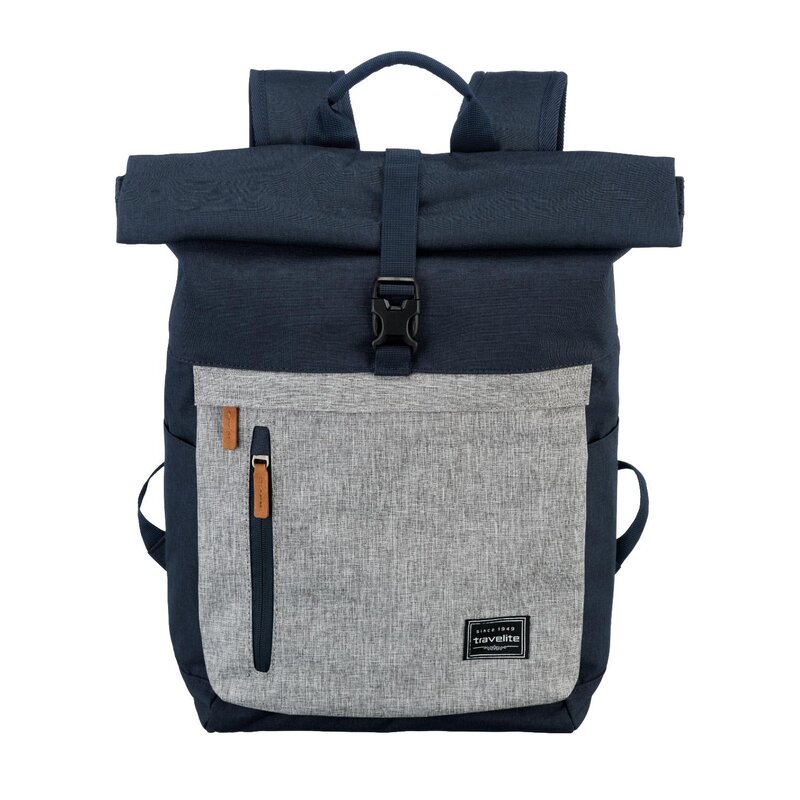 TRAVELITE Basics Rollup Backpack Navy/Grey