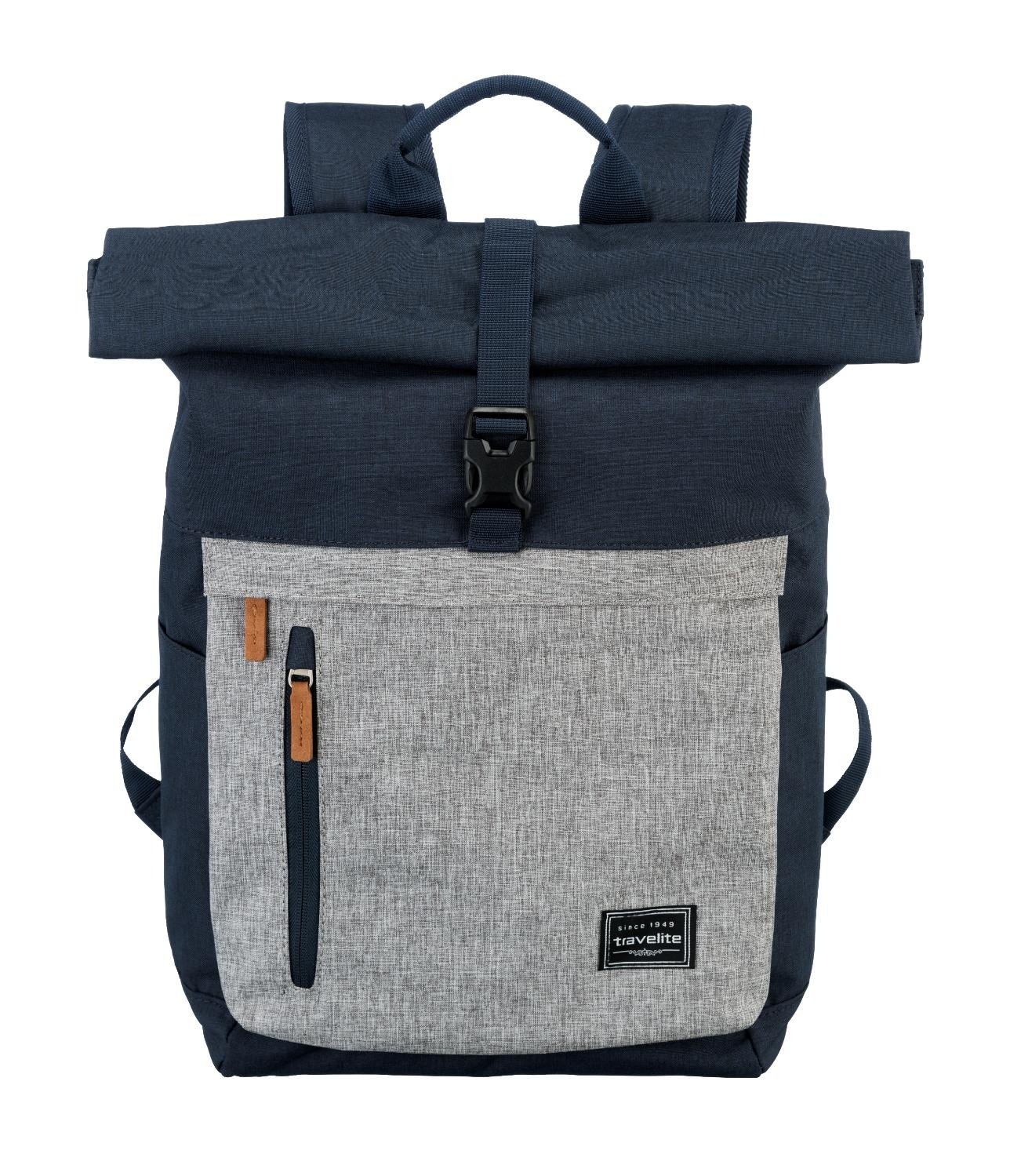 TRAVELITE Basics Rollup Backpack Navy/Grey