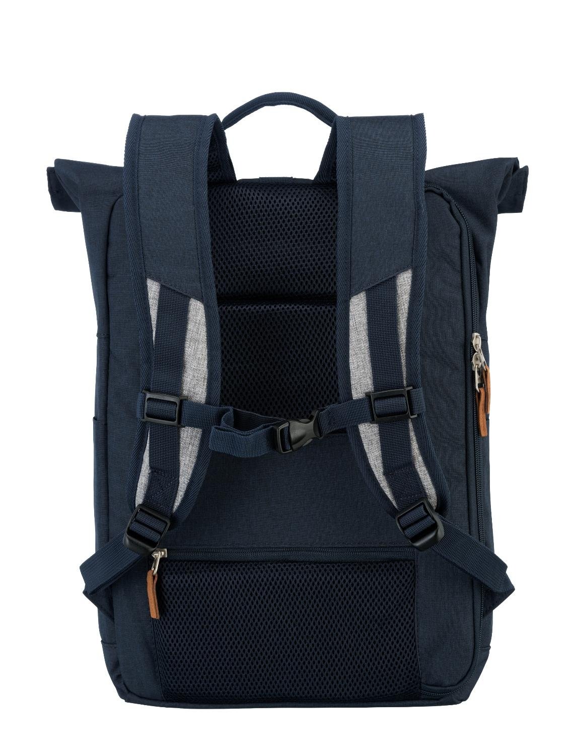 TRAVELITE Basics Rollup Backpack Navy/Grey
