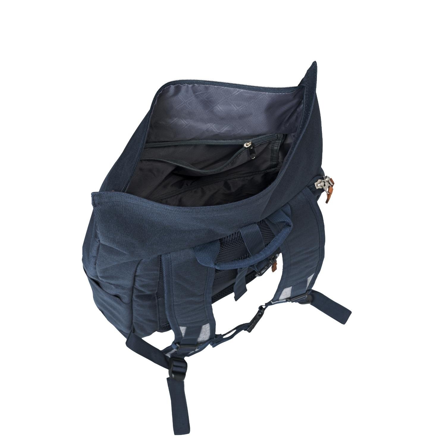 TRAVELITE Basics Rollup Backpack Navy/Grey