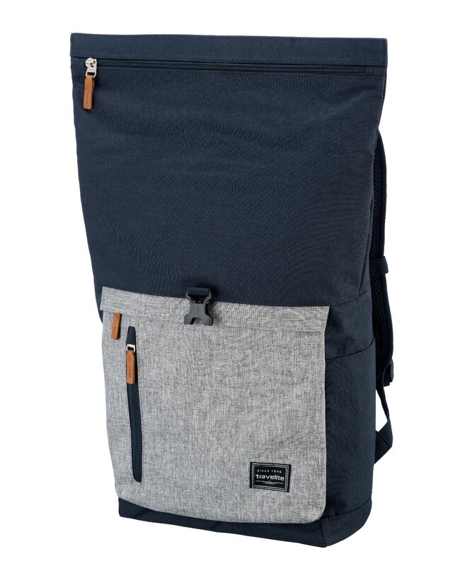 TRAVELITE Basics Rollup Backpack Navy/Grey