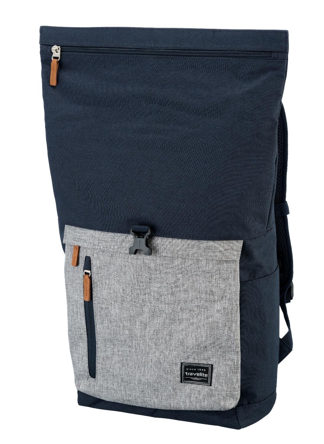 TRAVELITE Basics Rollup Backpack Navy/Grey