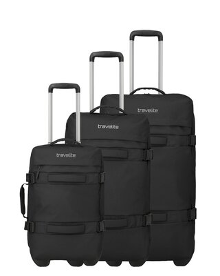 TRAVELITE Bolonia Wheeled Duffle L/M/S Black