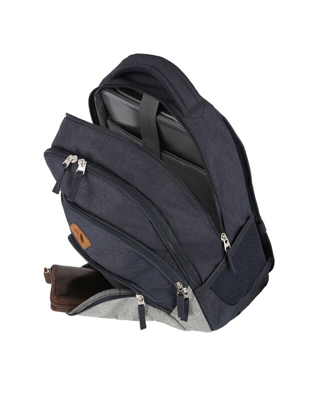 TRAVELITE Basics Backpack Melange 15" Navy/Grey