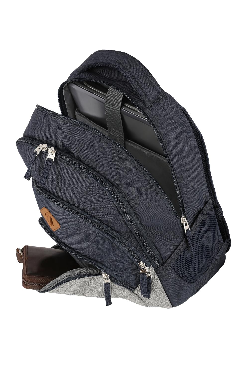 TRAVELITE Basics Backpack Melange 15" Navy/Grey