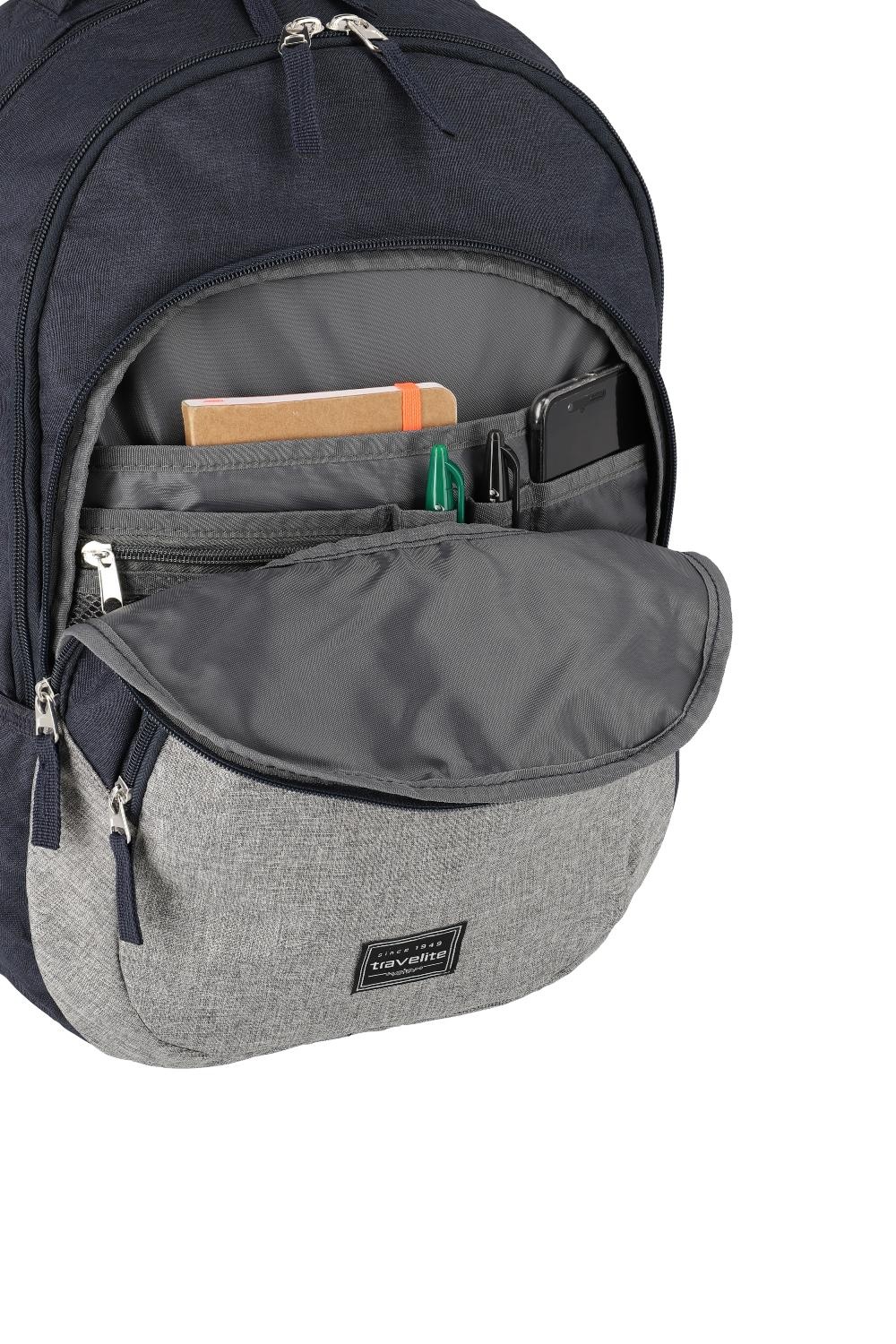 TRAVELITE Basics Backpack Melange 15" Navy/Grey
