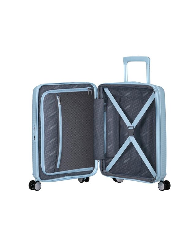 AMERICAN TOURISTER Soundbox 55 cm Spinner Exp Pastel Blue