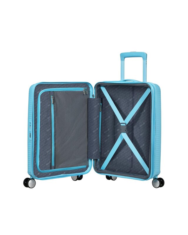 AMERICAN TOURISTER Soundbox 55 cm Spinner Exp Blueberry Fizz