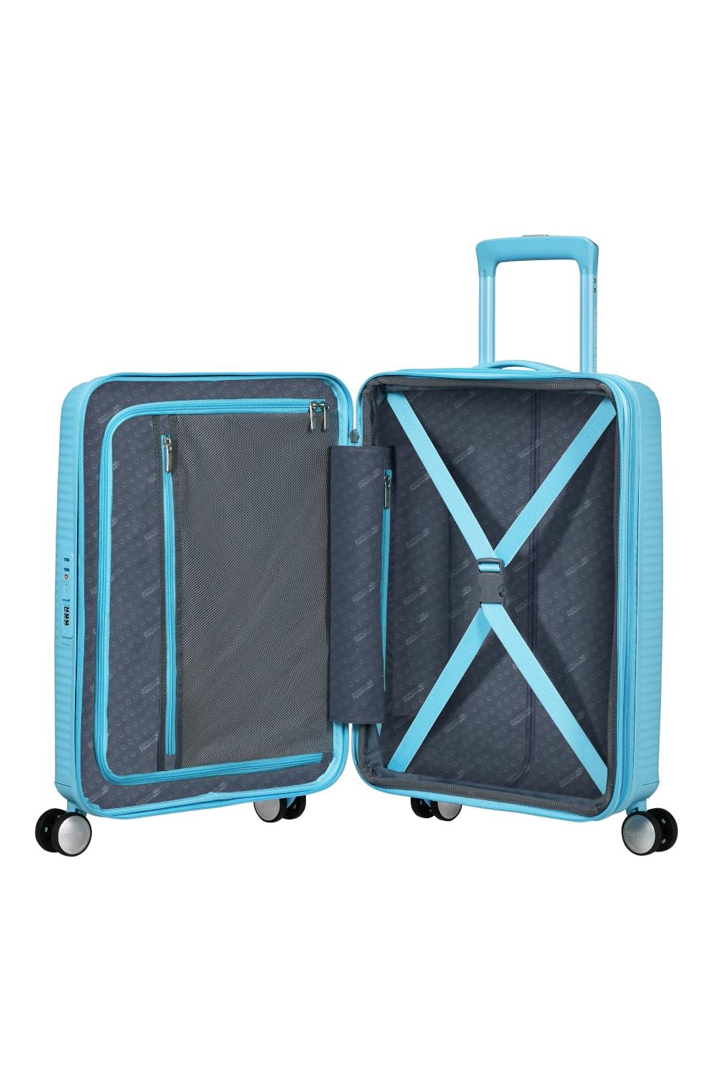 AMERICAN TOURISTER Soundbox 55 cm Spinner Exp Blueberry Fizz