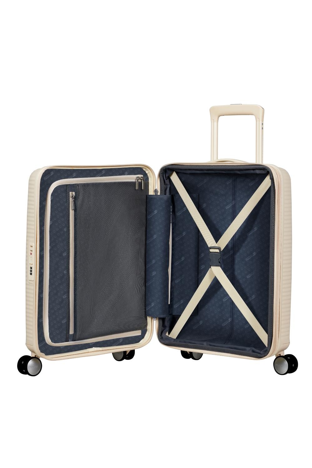 AMERICAN TOURISTER Soundbox 55 cm Spinner Exp Coconut Sand