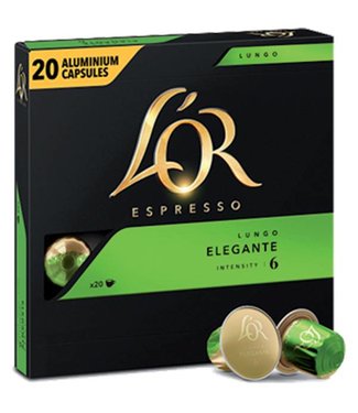 Douwe Egberts KOFFIECUPS L'OR ESP LUNGO ELEGANTE 20STKS