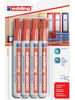 edding VILTSTIFT 3000 ROND ROOD 4STKS