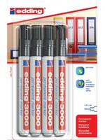 edding VILTSTIFT 3000 ROND ZWART 4STKS