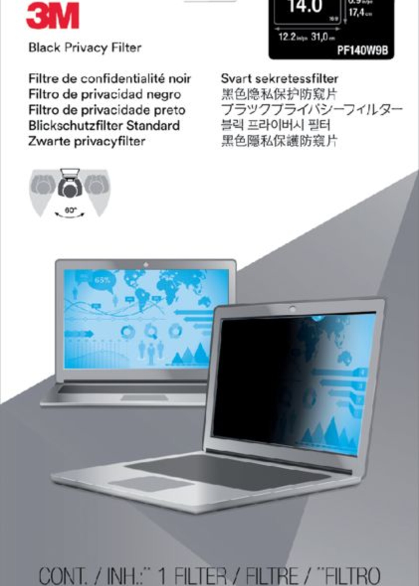 3M 3M PRIVACY FILTER 14.0 WIDE 16:9