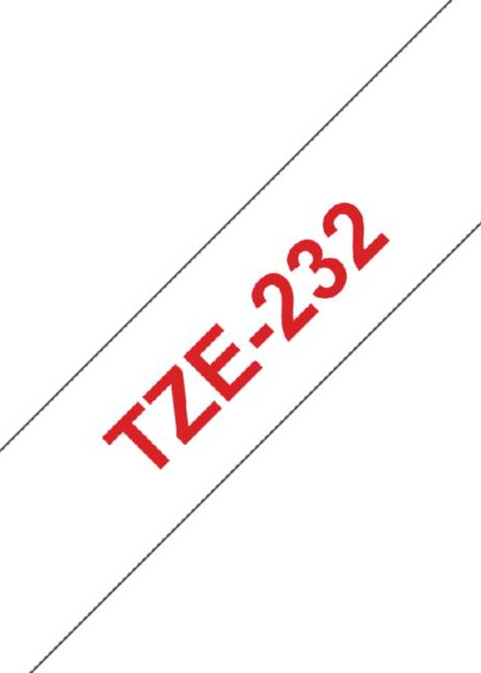 Brother Brother LABELTAPE TZE-232 12MM WT/RD