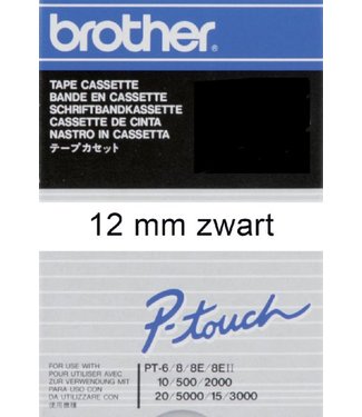 Brother LABELTAPE TC-201 12MM WT/ZW