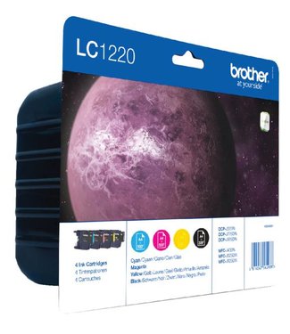 Brother INKCARTRIDGE LC-1220 ZWART + 3 KLEUREN