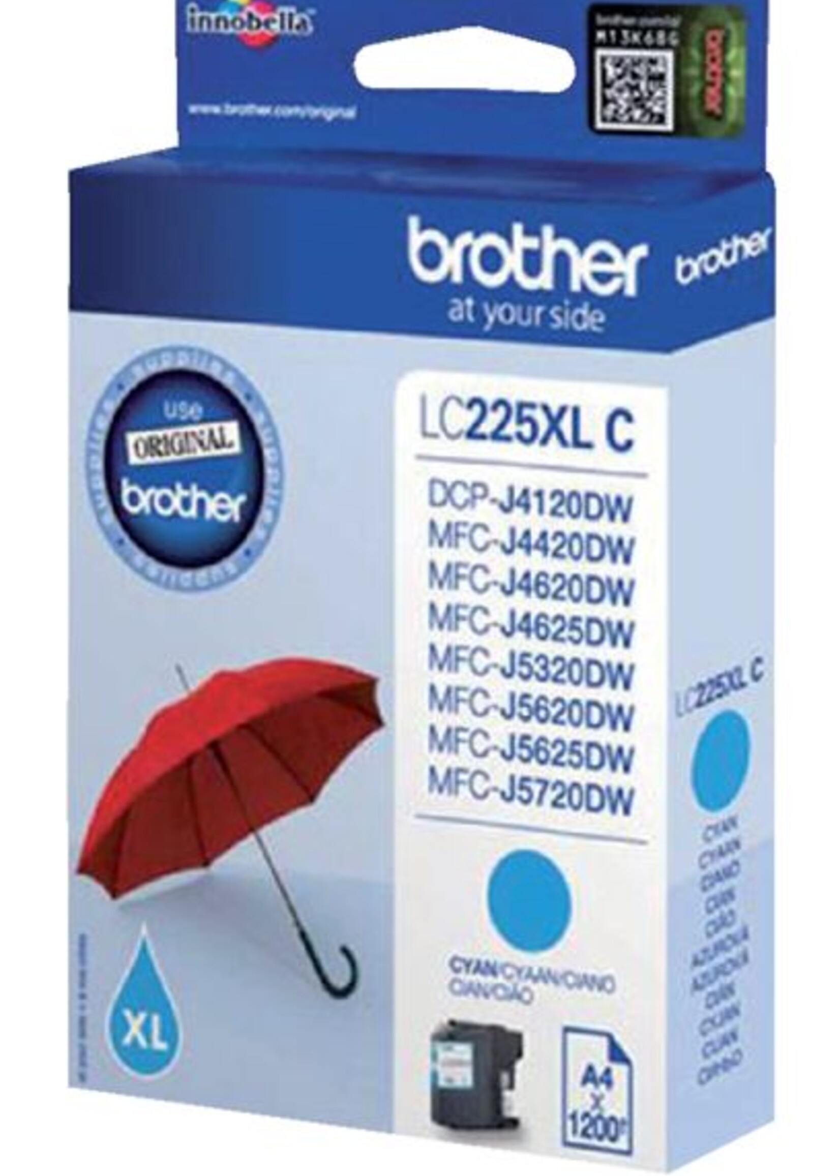 Brother Brother INKCARTRIDGE LC-225XL BLAUW