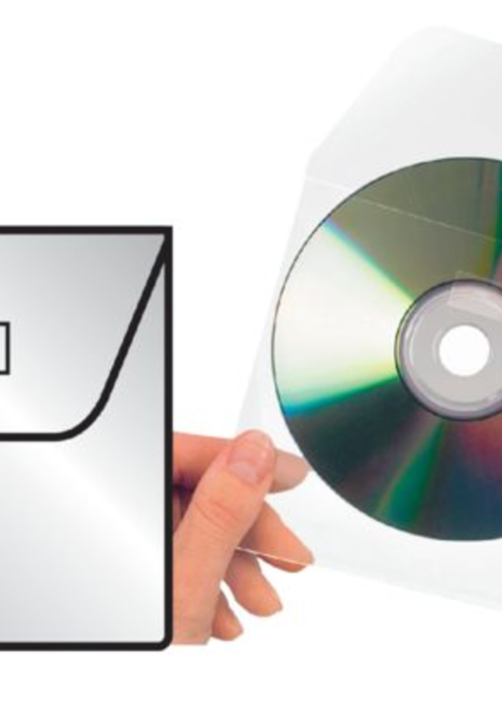 3L 3L CD HOES 127X127MM KLEP TRANSP ZELFKL 100STKS