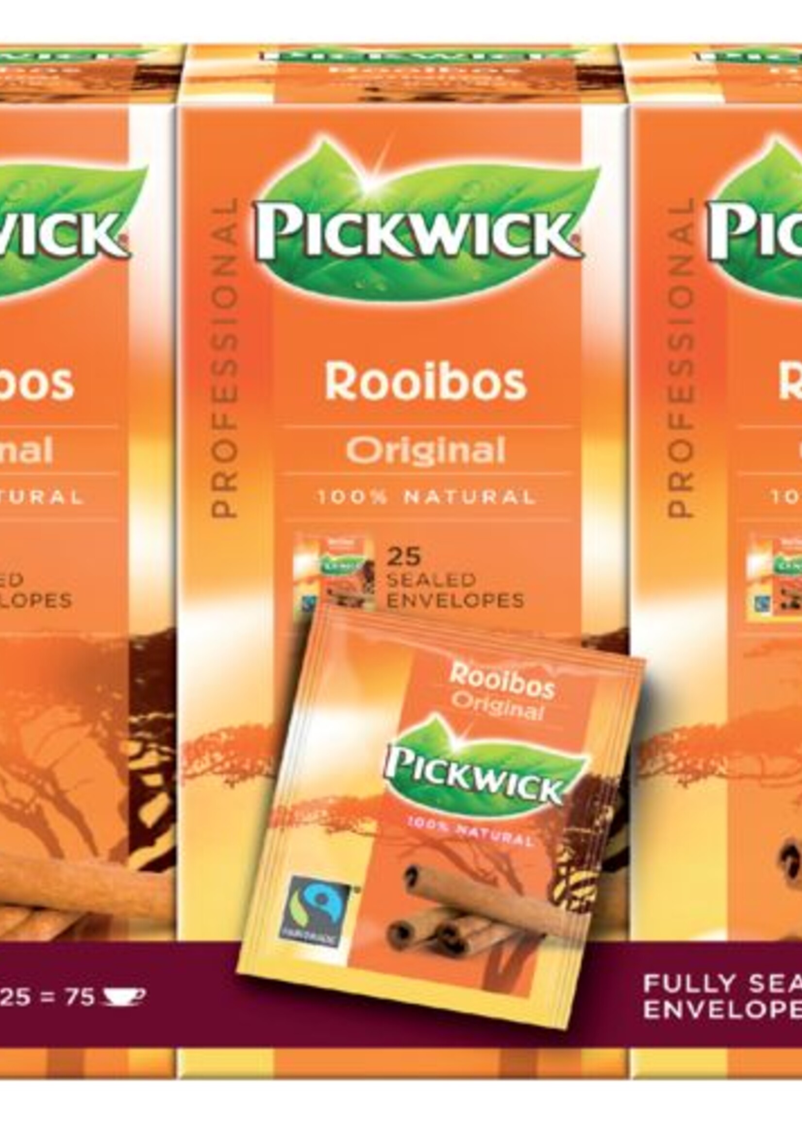 Pickwick Pickwick THEE ROOIBOS FAIR TRADE 1.5GR 25STKS