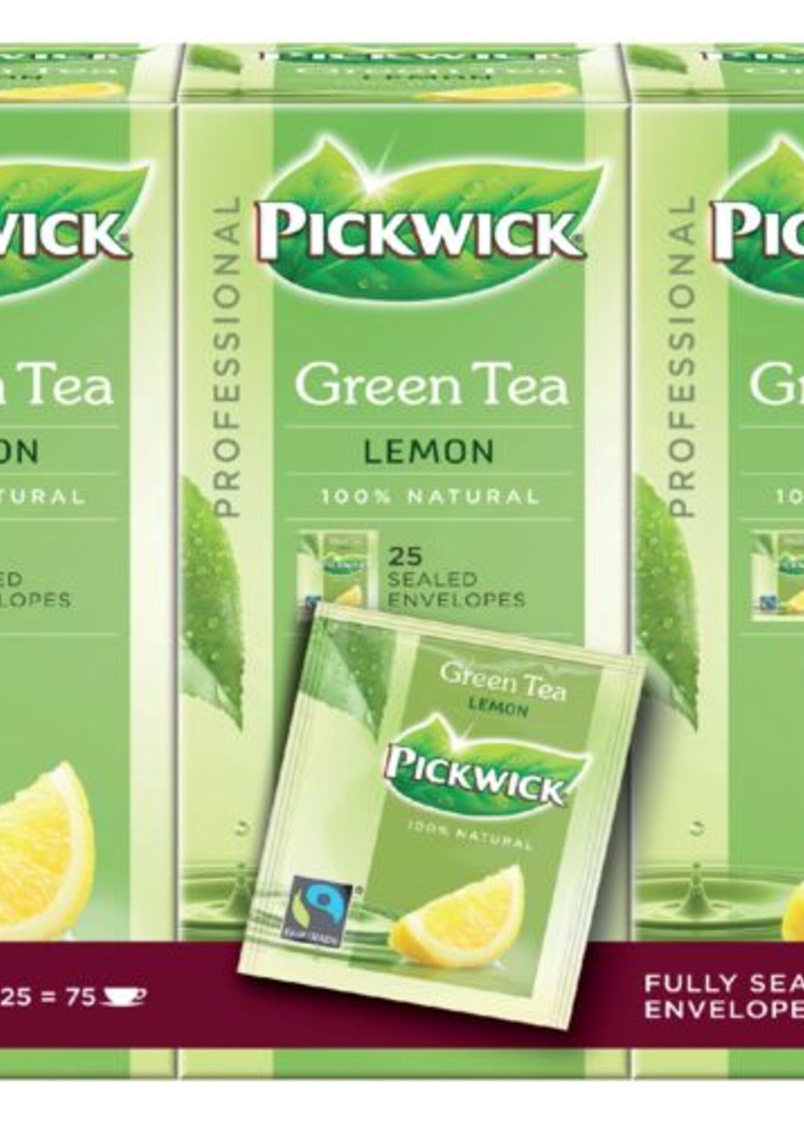 Pickwick Pickwick THEE GROEN LEMON FAIR TRADE 1.5GR 25STKS