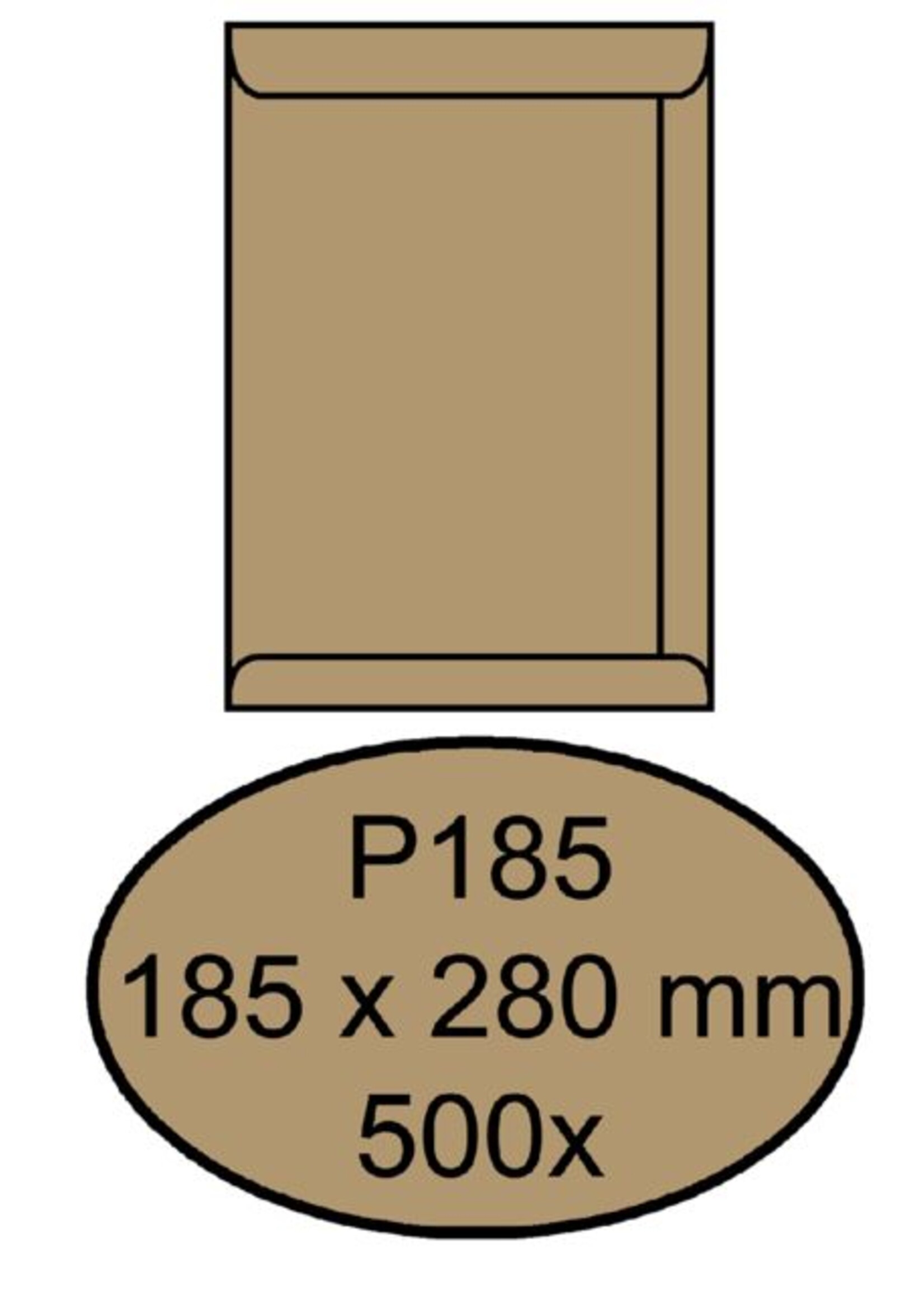 Quantore Quantore ENV AKTE P185 KRAFT BR 500STKS