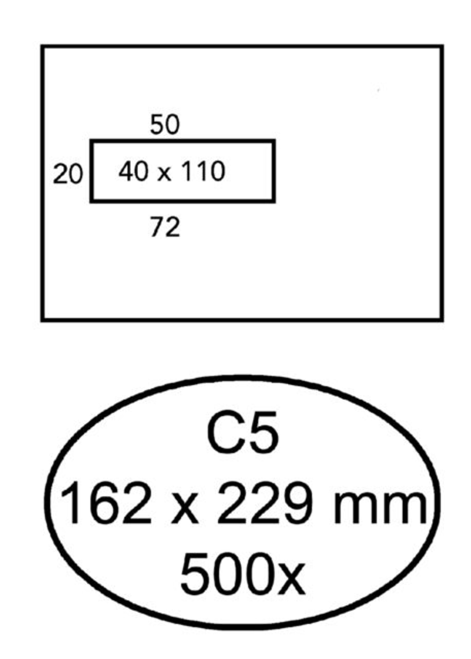 Quantore Quantore ENV VENSTER C5 VL ZK WT 500STKS