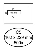 Quantore ENV VENSTER C5 VL WT 500STKS