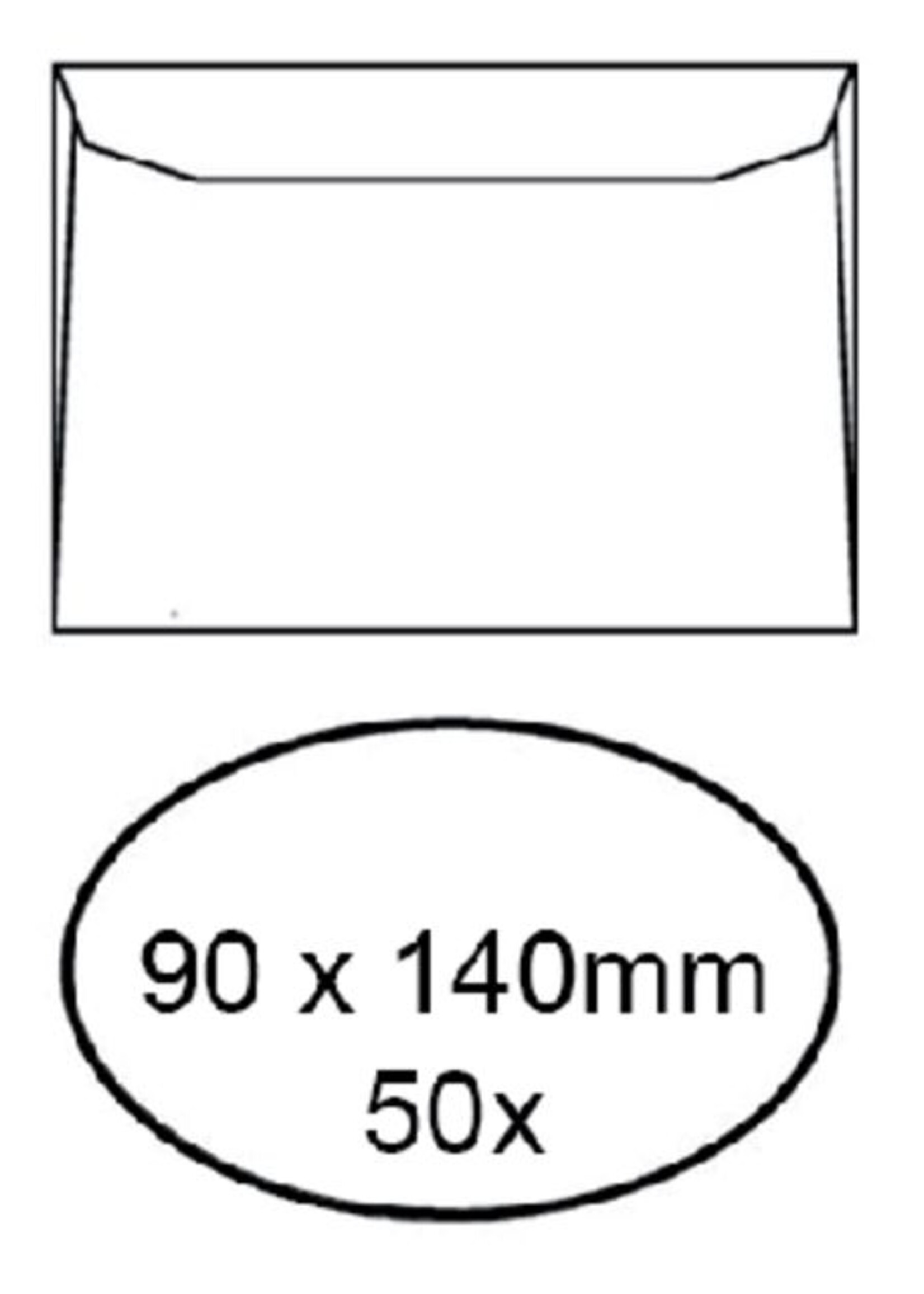 Quantore Quantore ENV VISITEKRT 90X140 WT 50STKS