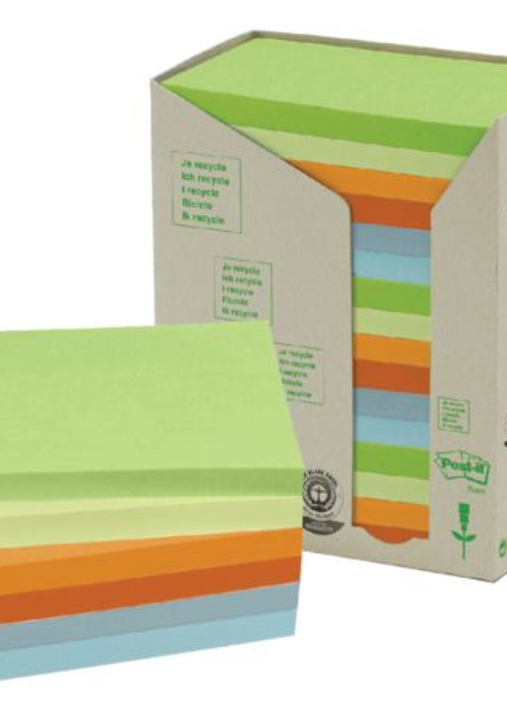 3M 3M MEMOBLOK 655RECY 76X127 NAT 16STKS