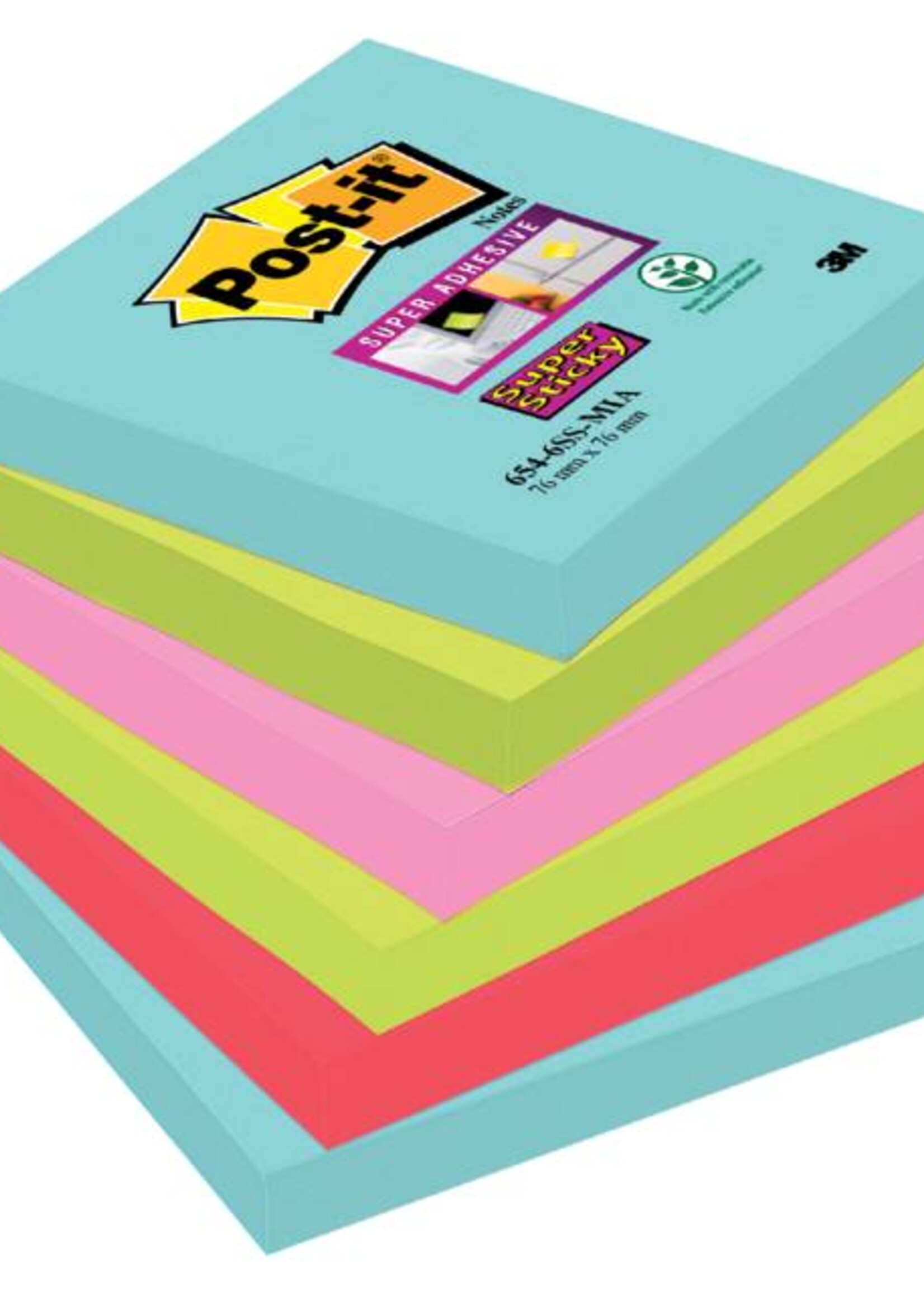 3M 3M MEMOBLOK 654 STICKY MIAMI 6STKS