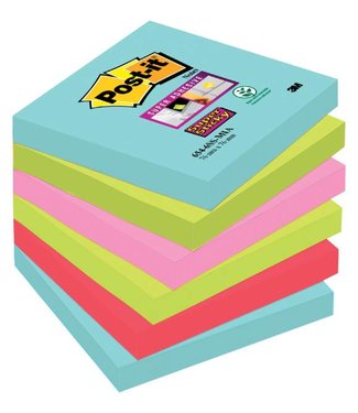 3M MEMOBLOK 654 STICKY MIAMI 6STKS